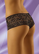 Romantic hipster panties, openwork lace, flowers